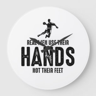 Handbalspeler Sport Team Handballer Funny Gezegde Grote Klok