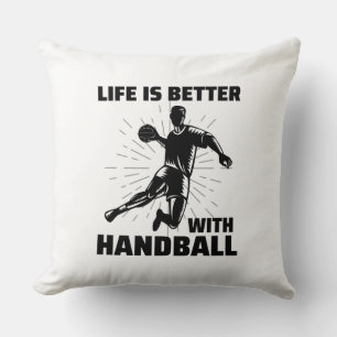 Handbalspeler Sport Team Handballer Funny Gezegde Kussen