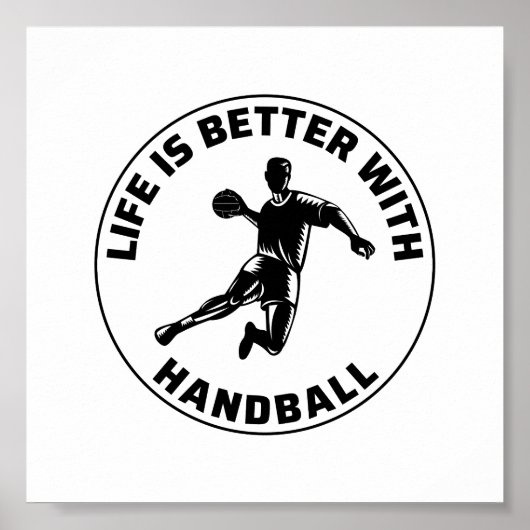 Handbalspeler Sport Team Handballer Funny Gezegde Poster (Voorkant)