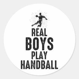 Handbalspeler Sport Team Handballer Funny Gezegde Ronde Sticker
