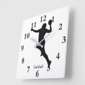 Handbalspeler Vierkante Klok (Hoek)