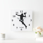 Handbalspeler Vierkante Klok (Huis)