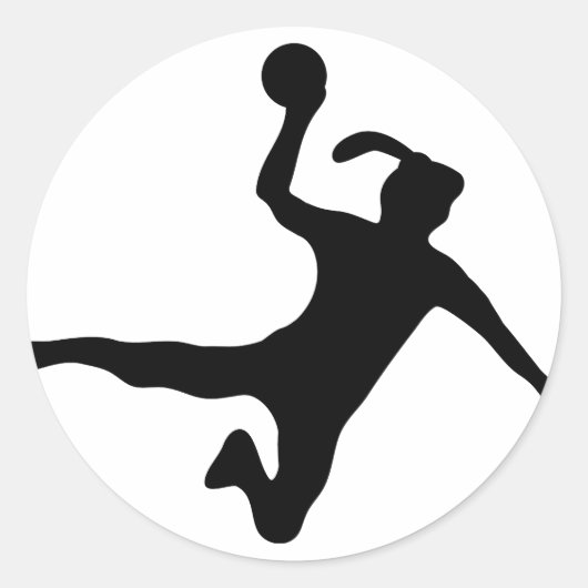 handbalspieler frauenhandball ronde sticker (Voorkant)