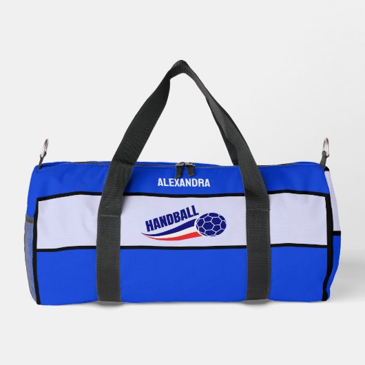 Handbalster Meisje, Verjaardag, Frankrijk Vlag Plunjezak (Achterkant)