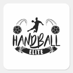 Handbalteam   Handbalspelers Sport Trainer Vierkante Sticker