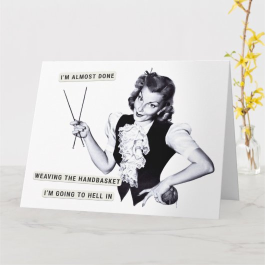 Handbasket To Hell Kaart (Gele Bloem)