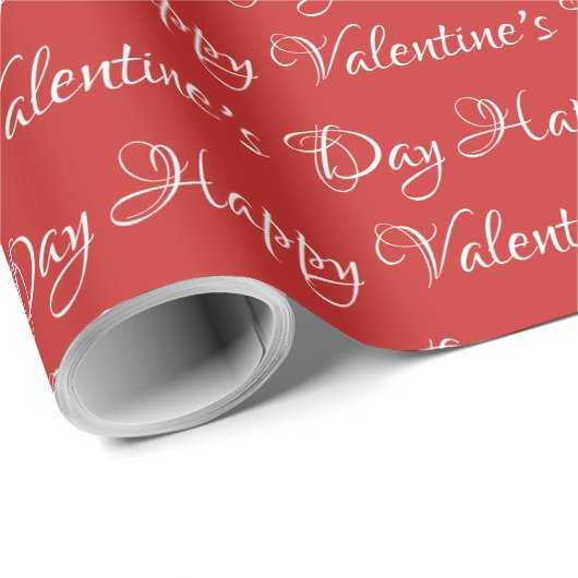 Handbedekking rode en witte Valentijnsdag Cadeaupapier (Rol Hoek)