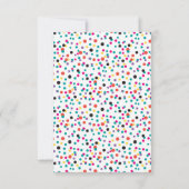 Handbedekte Waterverf Doodle Floral Wedding RSVP Kaartje (Achterkant)