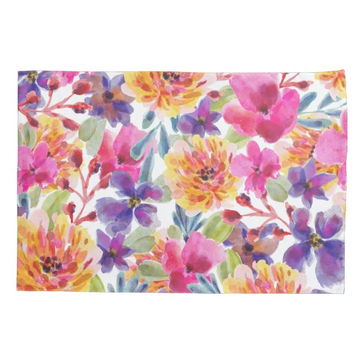 Handbedekte Waterverf Kussensloop (Achterkant)