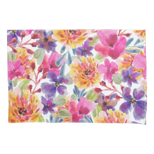 Handbedekte Waterverf Kussensloop (Voorkant)