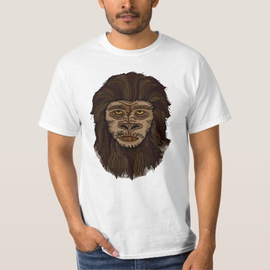Handbediende Bigfoot Sasquatch Swamp Ape T-shirt (Voorkant)
