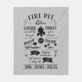 Handbediende brandblusregels grijs en zwart fleece deken (Voorkant)