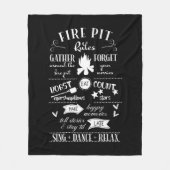 Handbediende brandblusregels zwart-wit fleece deken (Voorkant)