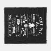 Handbediende brandblusregels zwart-wit fleece deken (Voorkant (Horizontaal))