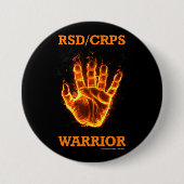 Handbediende/Flames...RSD/CRPS Ronde Button 7,6 Cm (Voorkant)
