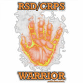 Handbediende/Flames...RSD/CRPS Sticker (Voorkant)