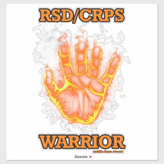 Handbediende/Flames...RSD/CRPS Sticker (Vel)