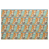 handbediende hondafdruk stof (Fat Quarter)