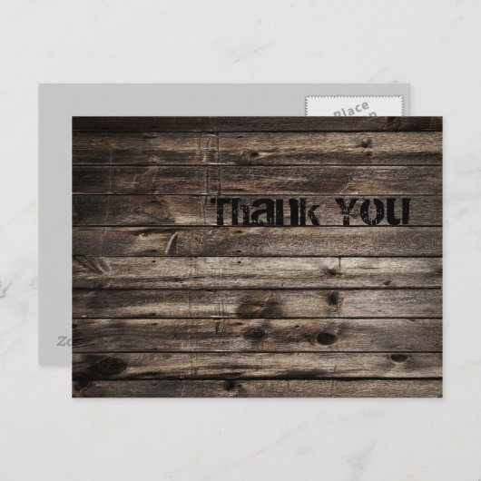 handbediende houtkorrelconstructie briefkaart (Voorkant / Achterkant)