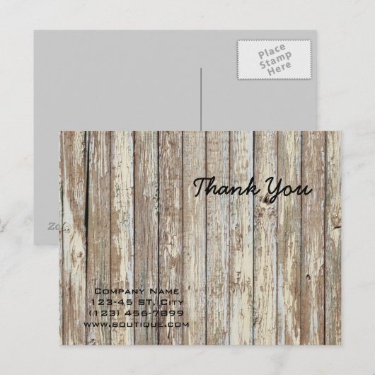  handbediende houtkorrelconstructie briefkaart (Voorkant / Achterkant)