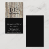  handbediende houtkorrelconstructie kortingskaartje (Voorkant / Achterkant)