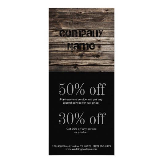 handbediende houtkorrelconstructie reclamekaart (Voorkant)