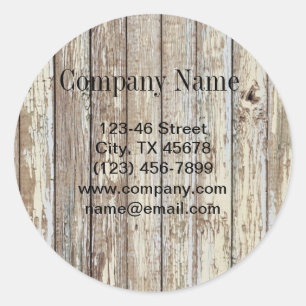  handbediende houtkorrelconstructie ronde sticker