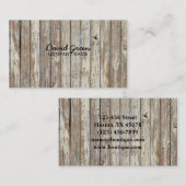 handbediende houtkorrelconstructie visitekaartje (Voorkant / Achterkant)