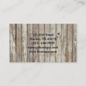 handbediende houtkorrelconstructie visitekaartje (Achterkant)