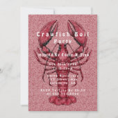 Handbediende krawfish boil party kaart (Voorkant)