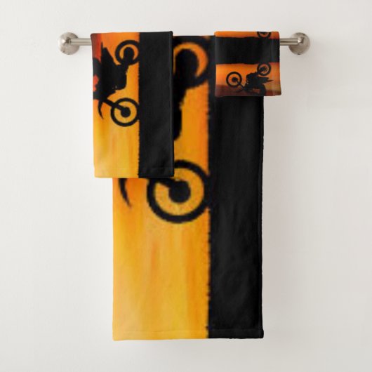 Handbediende motorfiets bad handdoek (Insitu)