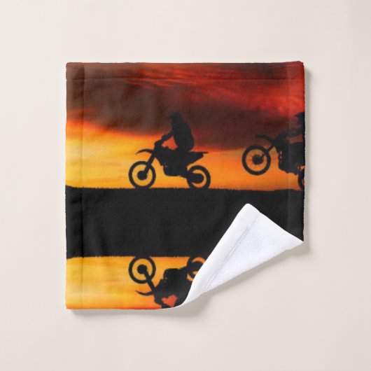 Handbediende motorfiets bad handdoek (Wasdoekje)