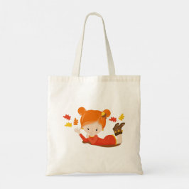 Handbediende najaar Schattige Canvas tas meisje