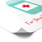 Handbediende ontsmettingsapparatuur, voor uw veili poster (Hoek)