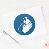Handbediende sensor gebruiken ronde sticker (Envelop)