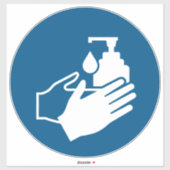 Handbediende sensor gebruiken sticker (Vel)