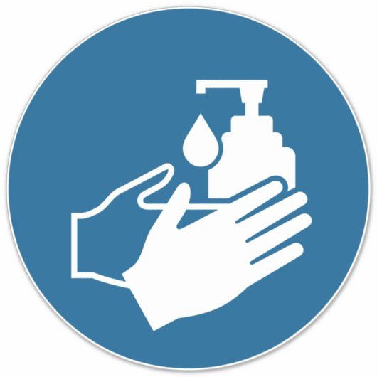 Handbediende sensor gebruiken sticker (Voorkant)