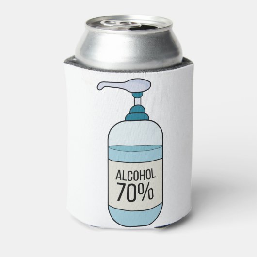 Handbeenderer met 70% alcohol blikjeskoeler (Blikje Achterkant)