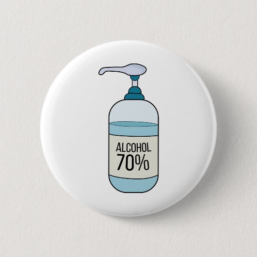 Handbeenderer met 70% alcohol ronde button 5,7 cm (Voorkant)