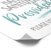 Handbeenderer, mits maskers vereist zijn poster (Hoek)