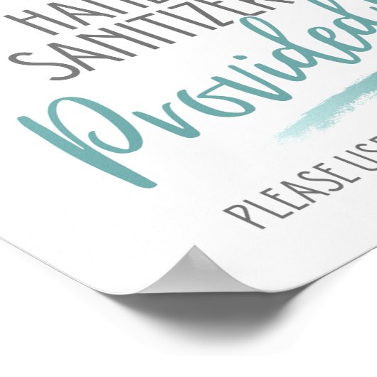 Handbeenderer, mits maskers vereist zijn poster (Hoek)