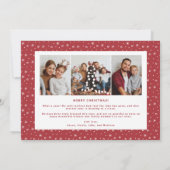 Handbelettering Vrolijk Kerstfeest Rode Vakantie K Aankondiging (Achterkant)