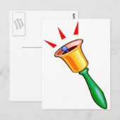 Handbelgrafisch afbeelding, afbeelding handjingle briefkaart (Voorkant / Achterkant)