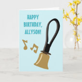 Handbell Choir Ringers Spelers Gepersonaliseerd Kaart (Gele Bloem)