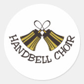 Handbell Choir Ronde Sticker (Voorkant)