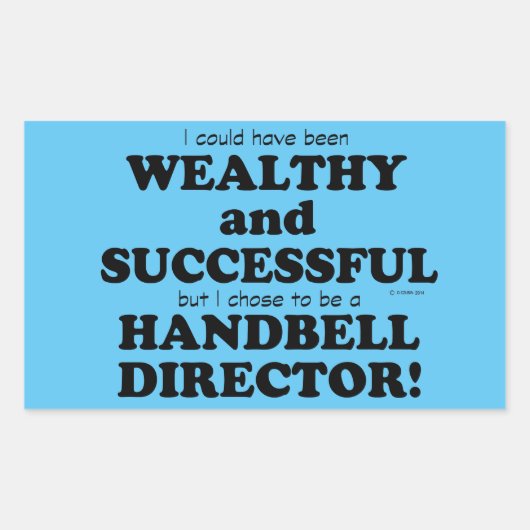Handbell Director Wealge & Succesvolle rechthoekig Rechthoekige Sticker (Voorkant)