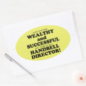 Handbell Director Wealthy & Successent Oval Sticke Ovale Sticker (Envelop)