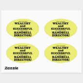 Handbell Director Wealthy & Successent Oval Sticke Ovale Sticker (Vel)
