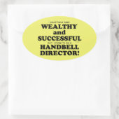 Handbell Director Wealthy & Successent Oval Sticke Ovale Sticker (Tas)