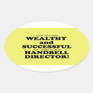 Handbell Director Wealthy & Successent Oval Sticke Ovale Sticker